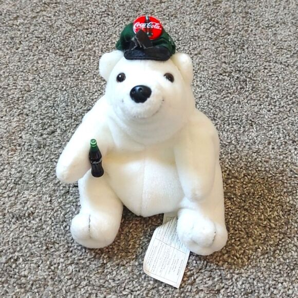 Pre-loved Coca Cola‎ Bean Bag Plush Polar Bear ©1997 - Picture 1 of 10
